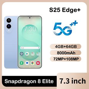 Ponsel pintar Gaming S25 Edge, HP cerdas layar penuh bermain game Android 14 S25 Edge + - Product Image 4