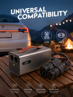 Adaptateur de décharge LNLEE NACS V2L 5000W compatible avec Tesla Model Y 3 EV, câble de prise de courant 5kW 220V pour camping et événements en plein air