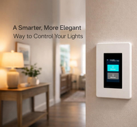Interruptor de Luz Inteligente para el Hogar Lanbon L9 US, 2 Canales, Pantalla LCD, Control Remoto por Aplicación, con Plataforma Smart Living Tuya Smart Life