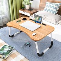 Support de lecture pour ordinateur Portable, 1 pièce, plateau de lit ou de bureau pour ordinateur Portable, avec jambes pliables et fente pour tasse