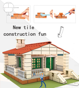 Tự làm nhà gốc đồ chơi xây dựng ngôi nhà của riêng bạn mô phỏng giả vờ xi măng GẠCH XÂY DỰNG thiết lập xây dựng biệt thự trẻ em chơi nhà đồ chơi - Product Image 6