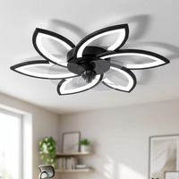 Lustre de plafond LED moderne de luxe pour salon et salle à manger, ventilateur de plafond décoratif artistique