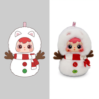 Boîte Mystère de Pendentifs Personnages Bonhomme de Neige en Peluche Mignons pour Sac à Dos, Collection Noël Personnalisée