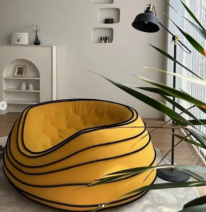 Único creativo ocio sala de estar algodón diseñador perezoso sofá reclinable pequeña familia Bean Bag sofá silla