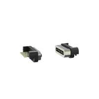 Offre Spéciale étanche 5 broches 12 V appareils électroniques Pogo broche à Angle droit 12 V 1-3 a connecteur magnétique charge et transfert de données