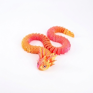 Feeron 3D Printed PLA <b>Fairy</b> Dragon Articulated Gradient Serpent Realistic Fantasy Durable Customizable Fidget <b>Toy</b> Unique Desk - Product Image 1