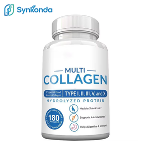 OEM Multi COLLAGÈNE 5 Types de Protéines Hydrolysées d'Origine Alimentaire 180 Capsules Complément Alimentaire <span class=keywords><strong>pour</strong></span> la Peau, <span class=keywords><strong>les</strong></span> Cheveux, <span class=keywords><strong>les</strong></span> <span class=keywords><strong>Os</strong></span> et la Santé des Articulations - Product Image 1