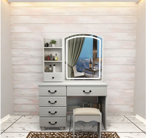 Grande <span class=keywords><strong>commode</strong></span> de luxe miroir de bureau de courtoisie bois <span class=keywords><strong>laqué</strong></span> brillant européen vente en gros pas cher <span class=keywords><strong>blanc</strong></span> chambre meubles hôtels stockage - Product Image 1