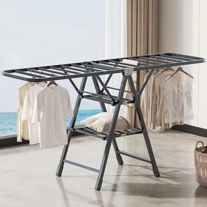Nouveau design Séchoir à linge pliable en métal sur pied <span class=keywords><strong>pour</strong></span> la maison, chambre et balcon, en acier au carbone - Product Image 3