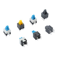 Interrupteur à bouton-poussoir d'alimentation 7*7mm avec micro-interrupteur à loquet 7mm à une rangée 3pin interrupteur à clé autobloquant