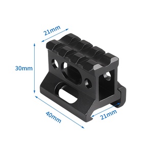 20mm 3-Slot Co-Witness Riser Mount 1 High Lightweight Matte <b>Black</b> Corrosion Aluminum Alloy Outdoor Equipment <b>Bracket</b> - Product Image 6