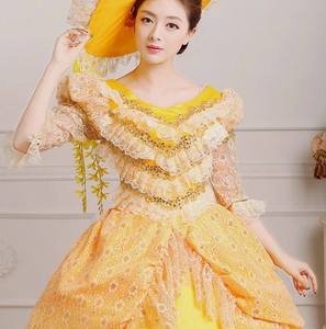 Robe de Cour Européenne pour <span class=keywords><strong>Femme</strong></span>, Style Empress Britannique, Tenue de <span class=keywords><strong>Danse</strong></span> pour Spectacle Théâtral, Imprimé Numérique - Product Image 2