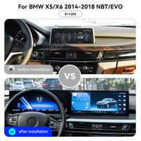 Autoradio MOOKAKA double écran 15,8 pouces pour BMW X5/X6 2014-2018 NBT/EVO Android 15 GPS Stéréo Écran interactif CarPlay sans fil