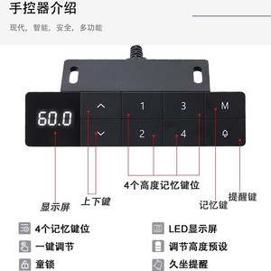 Electric Height <b>Adjustable</b> Desk Frame Dual Motor Metal Powder Coated Modern Design With Control Panel For Office Use - Product Image 1