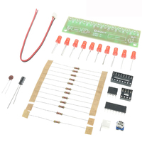 Kit d'apprentissage NE555 + CD4017 : Module électronique DIY de poursuiteur de lumière LED, séquenceur, suiveur et défileur