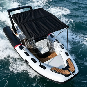 Bateau pneumatique semi-rigide de pêche Orca Hypalon 580 de 20 pieds avec auvent Bimini, coque en fibre de verre, best-seller - Product Image 2