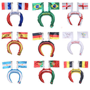 Groothandel Opblaasbare Mini Vlag Hoofdband Ballonnen Geschilderd Ontwerp Vlag Haar Hoepel Voor Sportevenement Carnaval Feest Decor Benodigdheden - Product Image 5