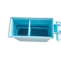 Plastic 12 Stations Slide Staining System Manual Laboratory Slide Staining Jar with Rack