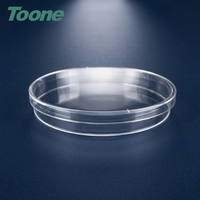 Boîte de Pétri de laboratoire TOONE-TW-150C stérile jetable en PS 100 mm avec couvercle pour culture de cellules microbiennes et bactéries en laboratoire