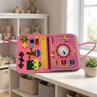 Livre d'activités Montessori en feutre pour tout-petits, livre sensoriel réutilisable avec autocollants magiques, jouets éducatifs pour enfants, cadeaux