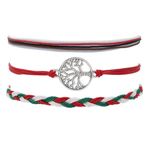 Para <span class=keywords><strong>Amazon</strong></span> Venta caliente Hecho a mano Tejido Estilo étnico Pulsera Colorido Árbol DE LA VIDA Encanto Pulsera - Product Image 4