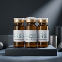 Hikocy 10ml Vitamine C & Acide Hyaluronique Sérum Ampoule Professionnel Raffermissant et Nourrissant pour Soins de la Peau, Flacons OEM ODM Marque Privée