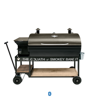 Barbecue grill grill grill fumeur, biomasse commerciale, granulés de bois, avec tube à fumée, contrôleur WiFi