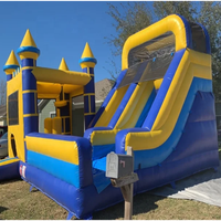 Château gonflable de terrain de jeux, trampoline commercial, combinaison de jeux gonflables avec toboggan aquatique, château gonflable pour adultes et enfants avec souffleur