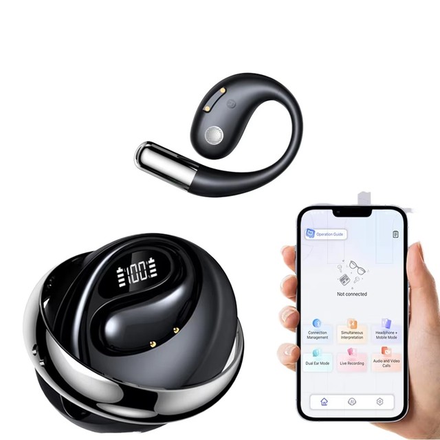 YYK-Q93 Ai Smart In-Ear Earbuds 144 Multi-Language Wireless Real-Time Translator Headset LED Battery Indicator Active Noise