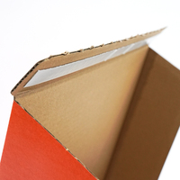 Emballage recyclable avec logo personnalisé Bande ondulée détachable solide Boîte d'emballage d'expédition auto-scellante
