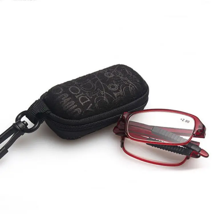Small Long Sight Read Eyewear With Case Folding PC Reading Glasses