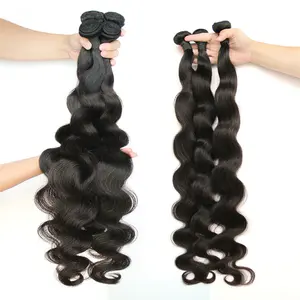 30 32Inch Body Wave Virgin Human Hair Bundles Unprocessed Natural Color Bundle Deals For Business Double Drawn Raw Hair Vendors