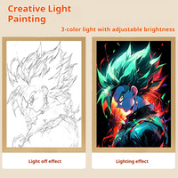 Lámpara Acrílica de Anime, Lámpara Nocturna LED, Lámpara de Mesa, Lámpara de Noche para Decoración de Dormitorio, Lámpara de Pared