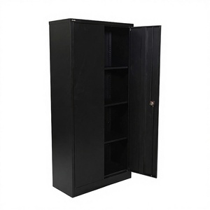 DuraTough 24" X 36" X 78" Gray Heavy-Duty 4-<b>Shelf</b> <b>Metal</b> Filing Cabinet for School & Hotel Use HW6CC6478-4CL - Product Image 2