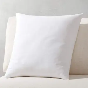 Wholesale White Square Cotton Hotel White Throw Pillow Insert 16x16 Decor Sofa