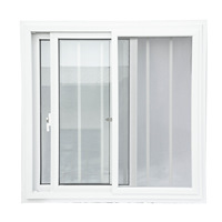Ventana Corredera de PVC UPVC de Ahorro Energético, Doble Vidrio, Insonorizada e Impermeable, para Casa, Villa o Proyecto