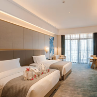 Ensemble de meubles de chambre à coucher en bois simple et luxueux, suite de chambre à coucher king size pour hôtel 5 étoiles