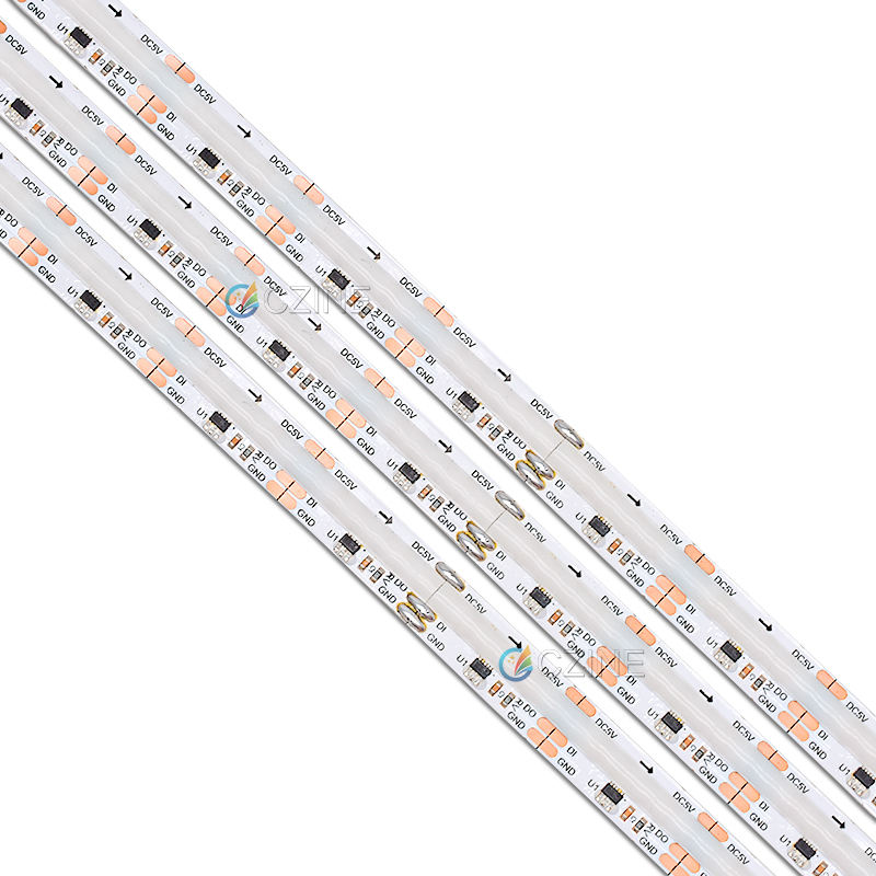 Manufacturer High Density Uniform 5V 10mm 720leds/m RGBIC Addressable Flowing Lighting COB Flex Cob Led Light Strip