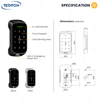 Serrure de casier électronique numérique Tediton avec code maître, carte, mode public et verrouillage automatique intelligent