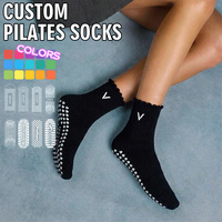 Chaussettes de yoga et de Pilates BiLu antidérapantes, respirantes et extensibles pour la salle de sport et l'entraînement en studio