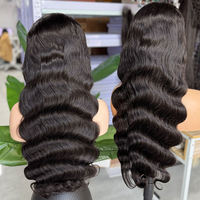 Vente en gros de dentelle HD non traitée, cheveux vierges vietnamiens pour perruques en cheveux humains vierges suisses, vague corporelle, brun clair, livraison directe
