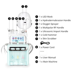 Máquina Facial 7 en 1, Máquina de Hidrodermoabrasión, Cuidado de la Piel con Oxígeno para el Rostro, Hidratante, Máquina de Belleza - Product Image 6