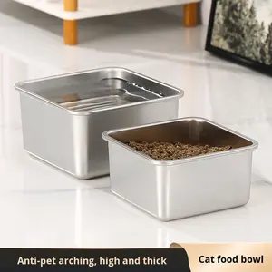 Mangkuk Makanan Anjing Kucing Stainless Steel Terlaris, Wadah Makan Hewan Peliharaan Grosir, Tahan Lama Kapasitas Besar untuk Penggunaan di Rumah - Product Image 4