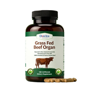 Formule Personnalisée OEM Capsules d'organes de bœuf séchés Nouvelle-Zélande Nourri à l'herbe Élevé en pâturage Foie Cœur Rein Rateau Mélange GMP - Product Image 1