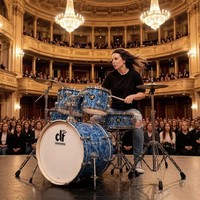 Birch Wood Jazz Acoustic Drum Set Percussion Instrument Adult Size 5 Pieces for Professional Musician