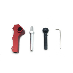 Auso-Racing <b>Adjustable</b> Gearshift Lever Aluminum Alloy Red Black Silver For Subaru WRX STI 2008-2013 - Product Image 3