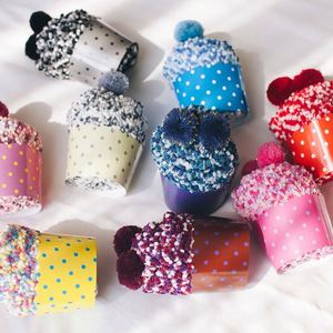 Chaussettes de nuit épaisses pour la maison, motif gâteau glacé, vente en gros - Product Image 3