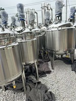 Cuve de mélange liquide en acier inoxydable avec agitateur, cuve de mélange chauffée électriquement, cuve de mélange à double enveloppe en acier inoxydable