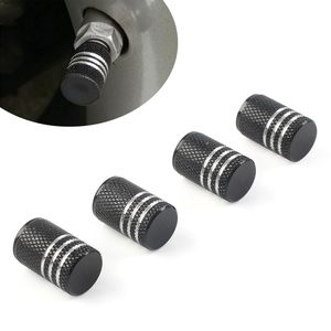 Tapas de válvula de aluminio negras para neumáticos sin cámara de coche y motocicleta, diseño de tres ranuras, boca estándar americana - Product Image 3