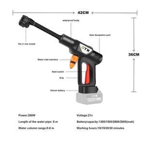 DTWA5-0010G - Hidrolavadora Portátil Inalámbrica con Múltiples Modos de Pulverización - Product Image 2